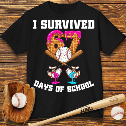 I Survived 67 Days of School Kids T-Shirt