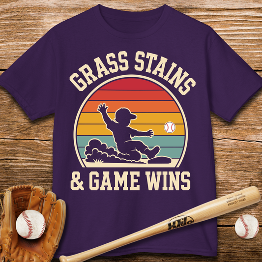 Grass Stains & Game Wins Kids T-shirt