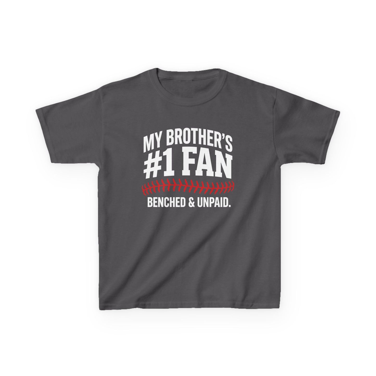 Benched Baseball Sibling Kids T-shirt