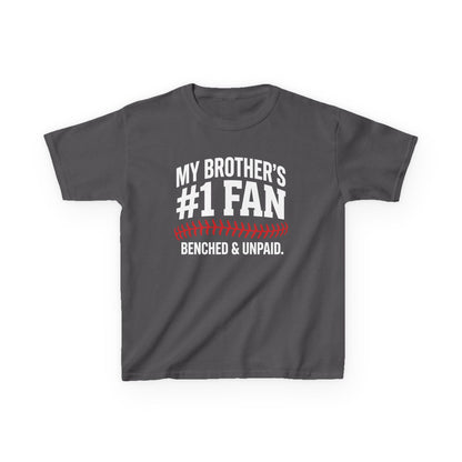 Benched Baseball Sibling Kids T-shirt