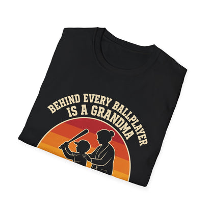 Behind Every Ballplayer A Grandma T-Shirt