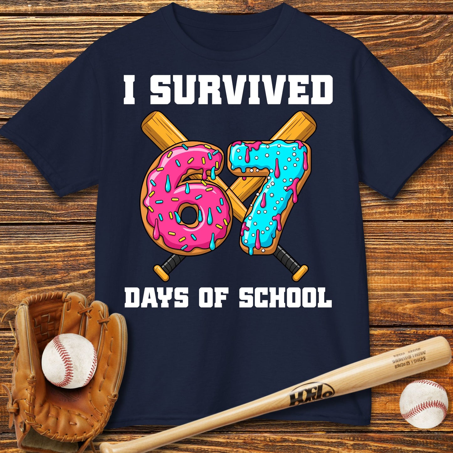 I Survived 67 Days of School Kids T-Shirt