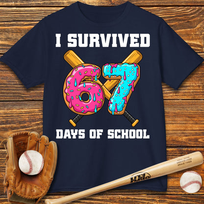 I Survived 67 Days of School Kids T-Shirt