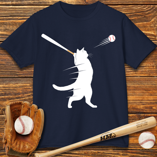 Cat Baseball Kids T-Shirt