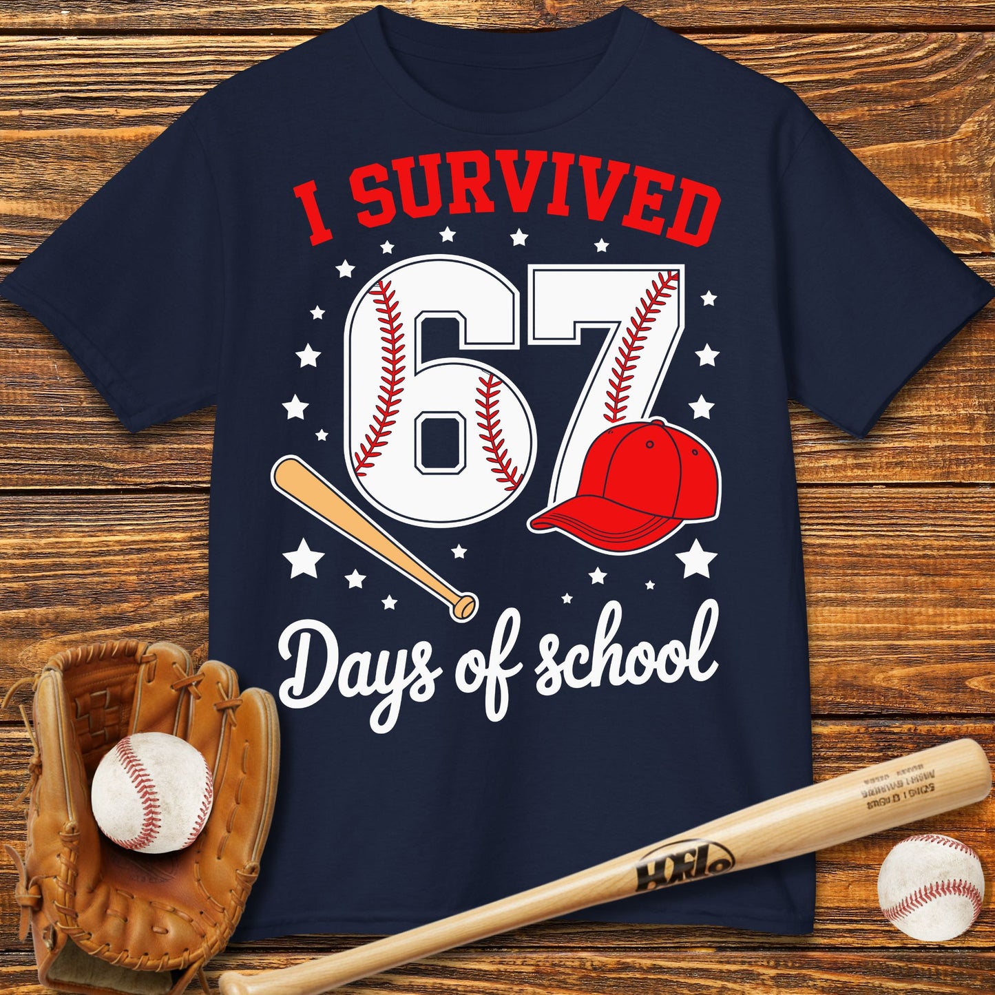 I Survived 67 Days of School Kids T-Shirt