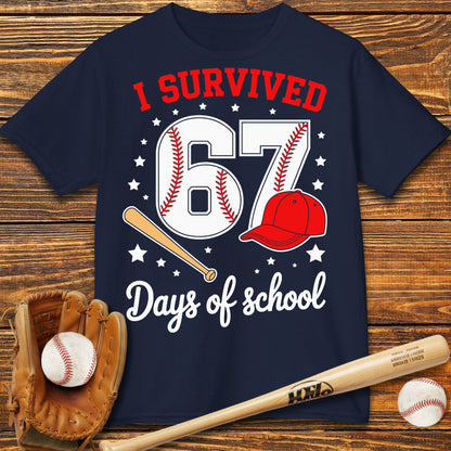 I Survived 67 Days of School Kids T-Shirt