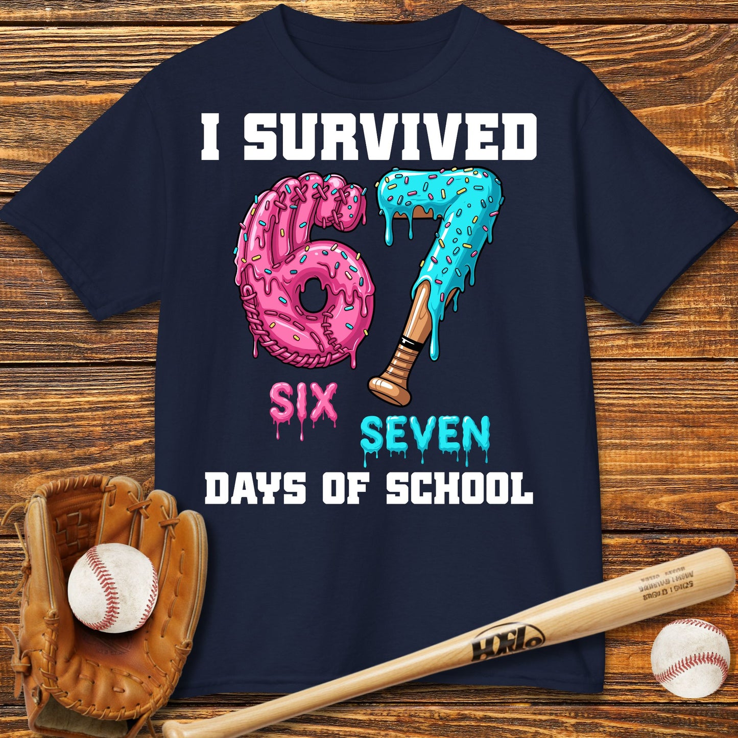 I Survived 67 Days of School Kids T-Shirt