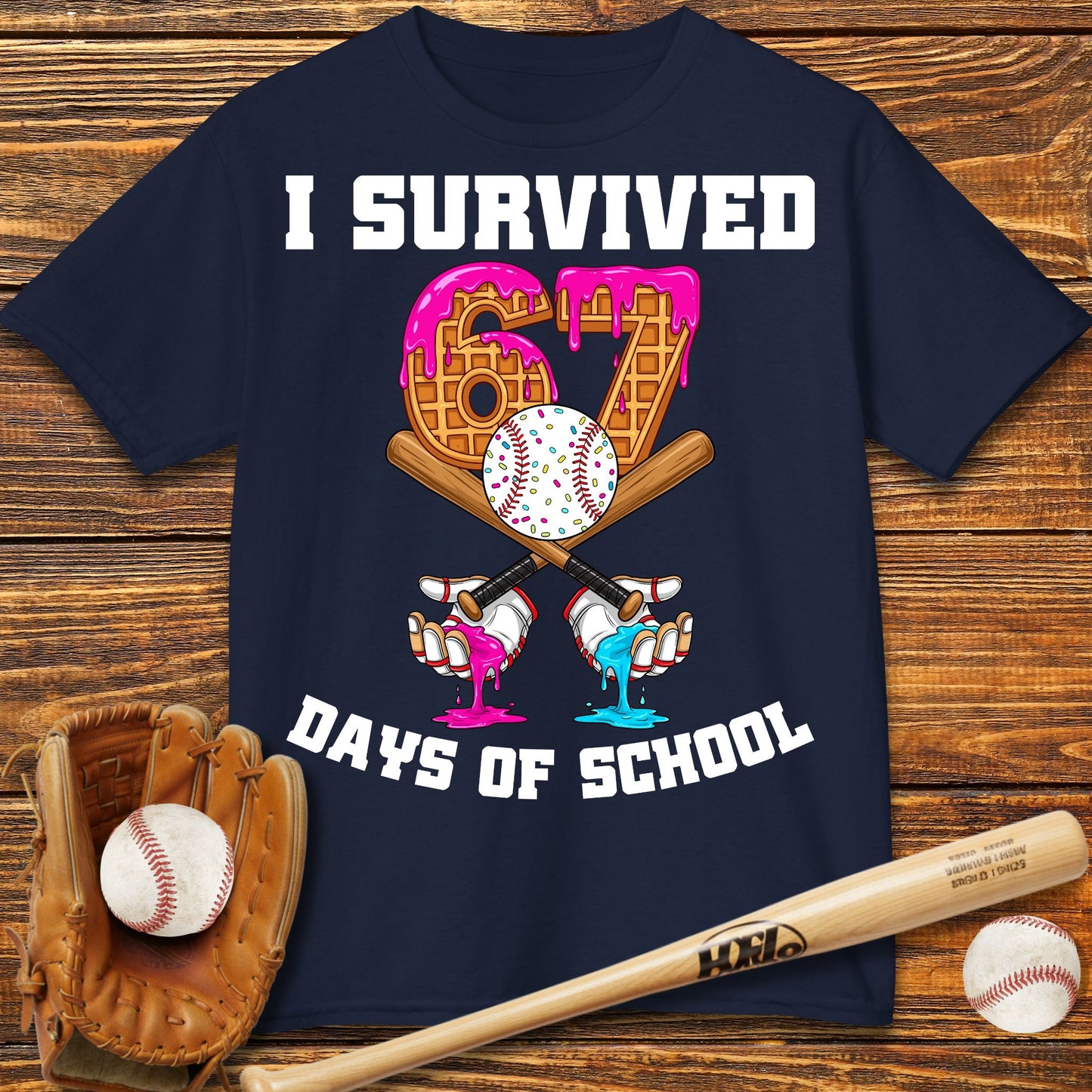 I Survived 67 Days of School Kids T-Shirt
