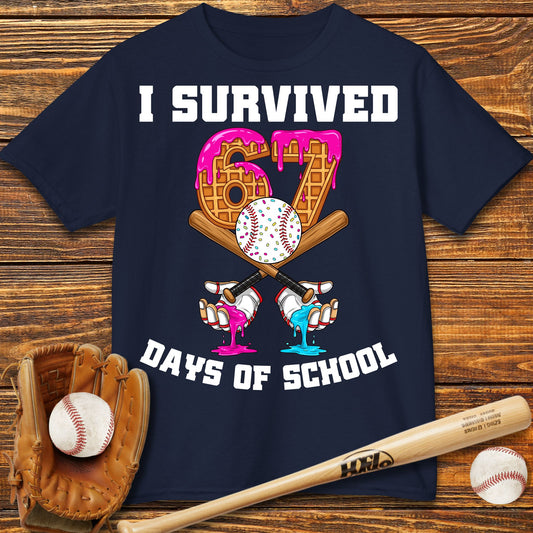 I Survived 67 Days of School Kids T-Shirt