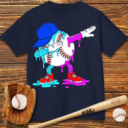 Dabbing Baseball Drip Kids T-Shirt