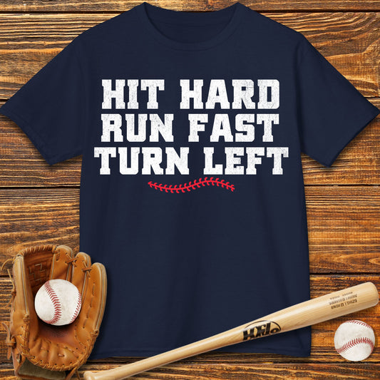 Hit Hard Run Fast Kids T-Shirt