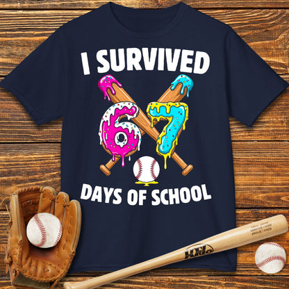 I Survived 67 Days of School Kids T-Shirt