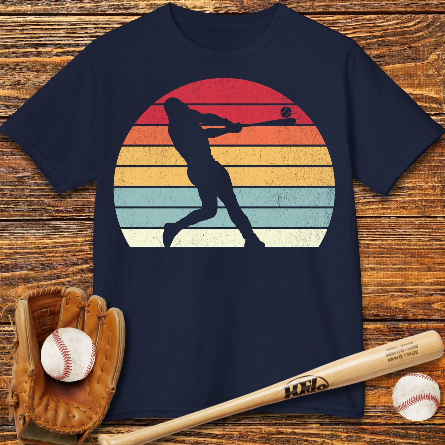 Vintage Batting Kids T-Shirt
