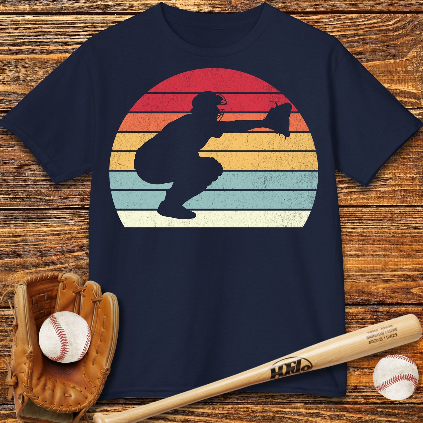 Vintage Catcher Kids T-Shirt