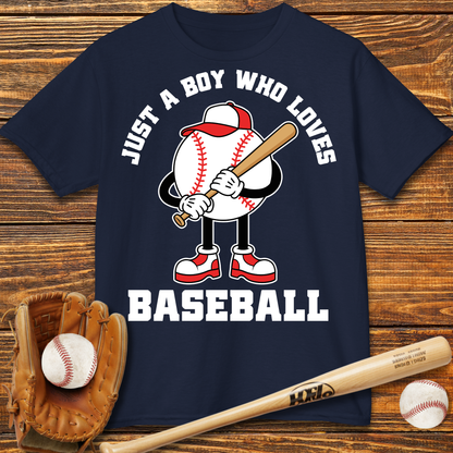 Boy Who Loves Baseball Kids T-Shirt