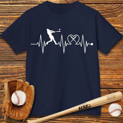 Baseball Heartbeat Kids T-Shirt