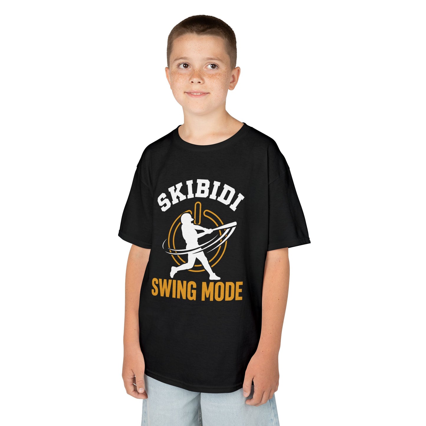 Skibidi Swing Mode Baseball Kids T-shirt