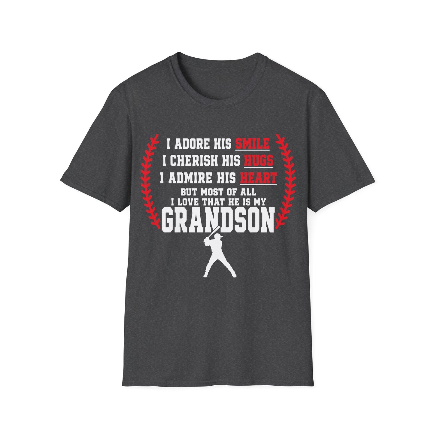 Grandma's Baseball Heart T-Shirt