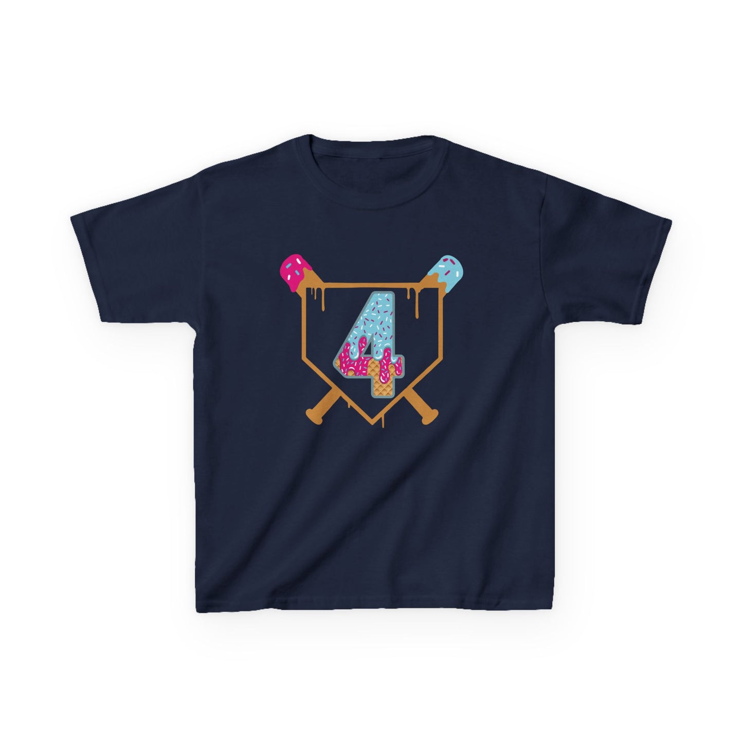 Baseball 4th Birthday Kids T-shirt