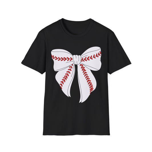 Charming Bow Graphic T-Shirt for All Occasions, Gift for Her, Casual Wear, Holiday Apparel, Trendy Fashion Statement