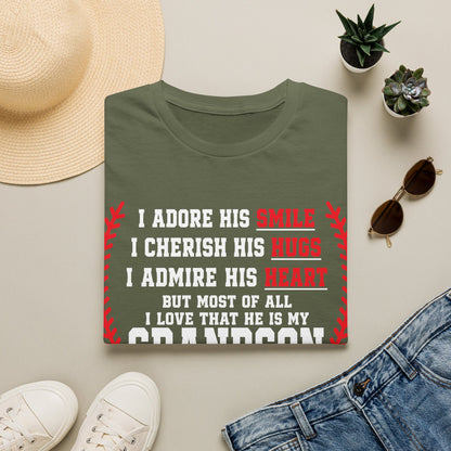 Grandma's Baseball Heart T-Shirt
