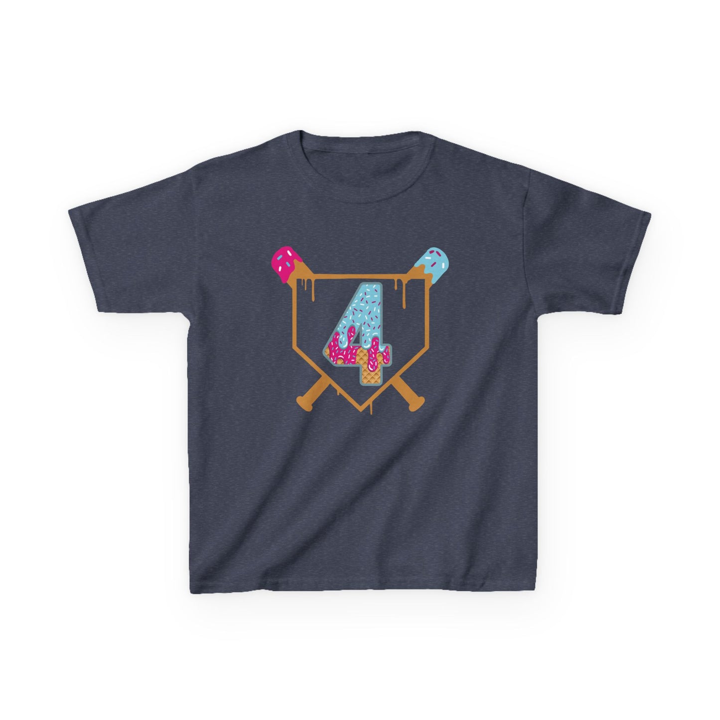 Baseball 4th Birthday Kids T-shirt