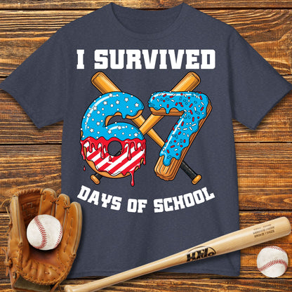 I Survived 67 Days of School Kids T-Shirt