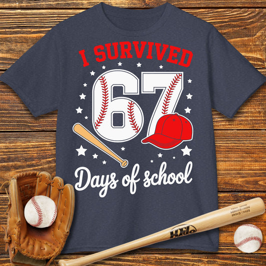 I Survived 67 Days of School Kids T-Shirt