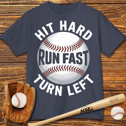 Hit Hard Run Fast Kids T-Shirt
