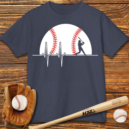Baseball Heartbeat Kids T-Shirt
