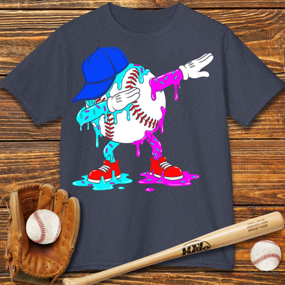 Dabbing Baseball Drip Kids T-Shirt
