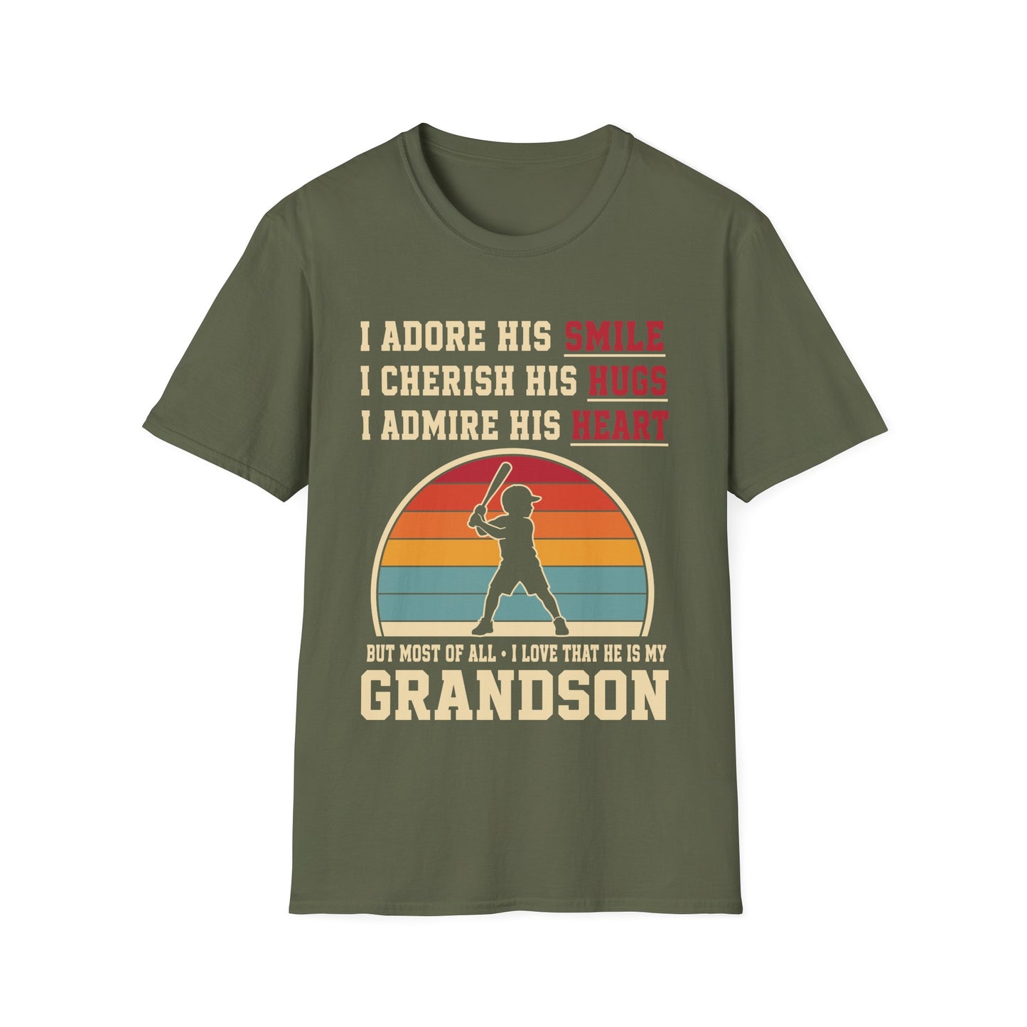 Grandma's Baseball Heart T-Shirt