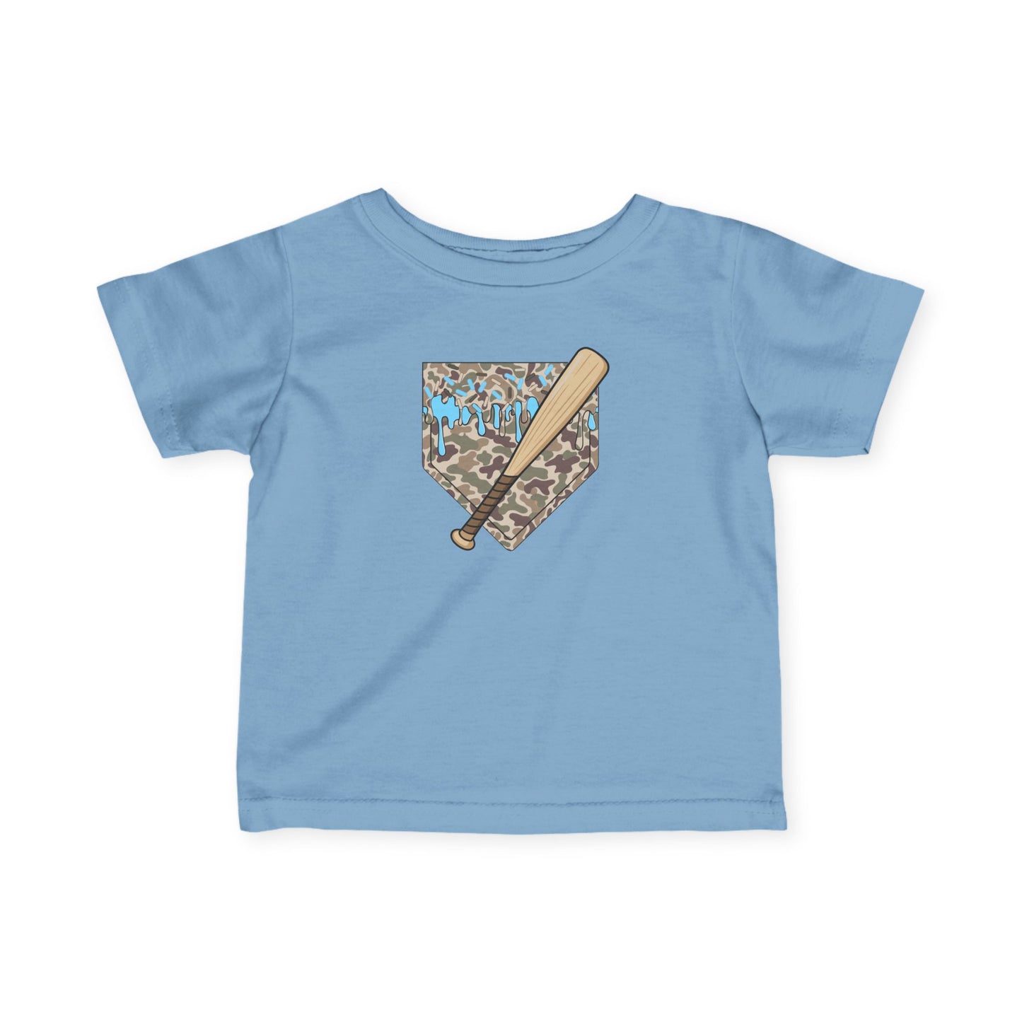 Baseball Camo Drip Infant Baby Tee