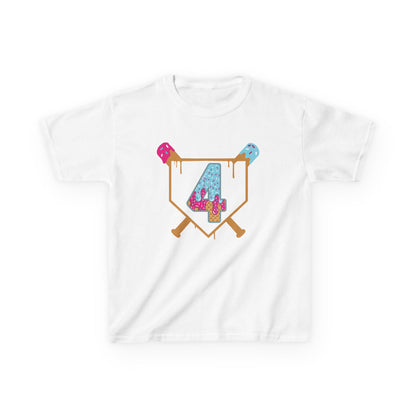 Baseball 4th Birthday Kids T-shirt