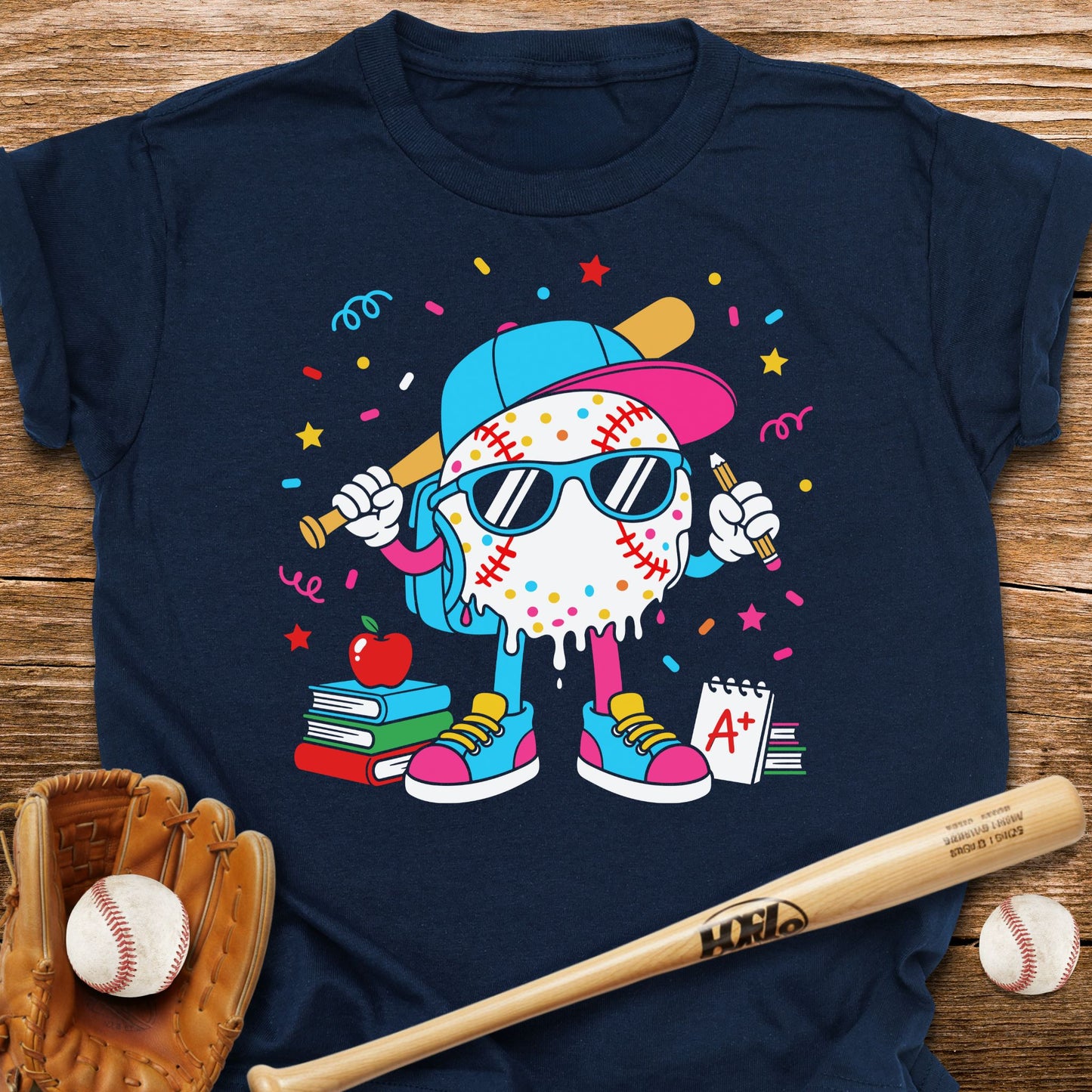 Back to School Baseball Dude Kids