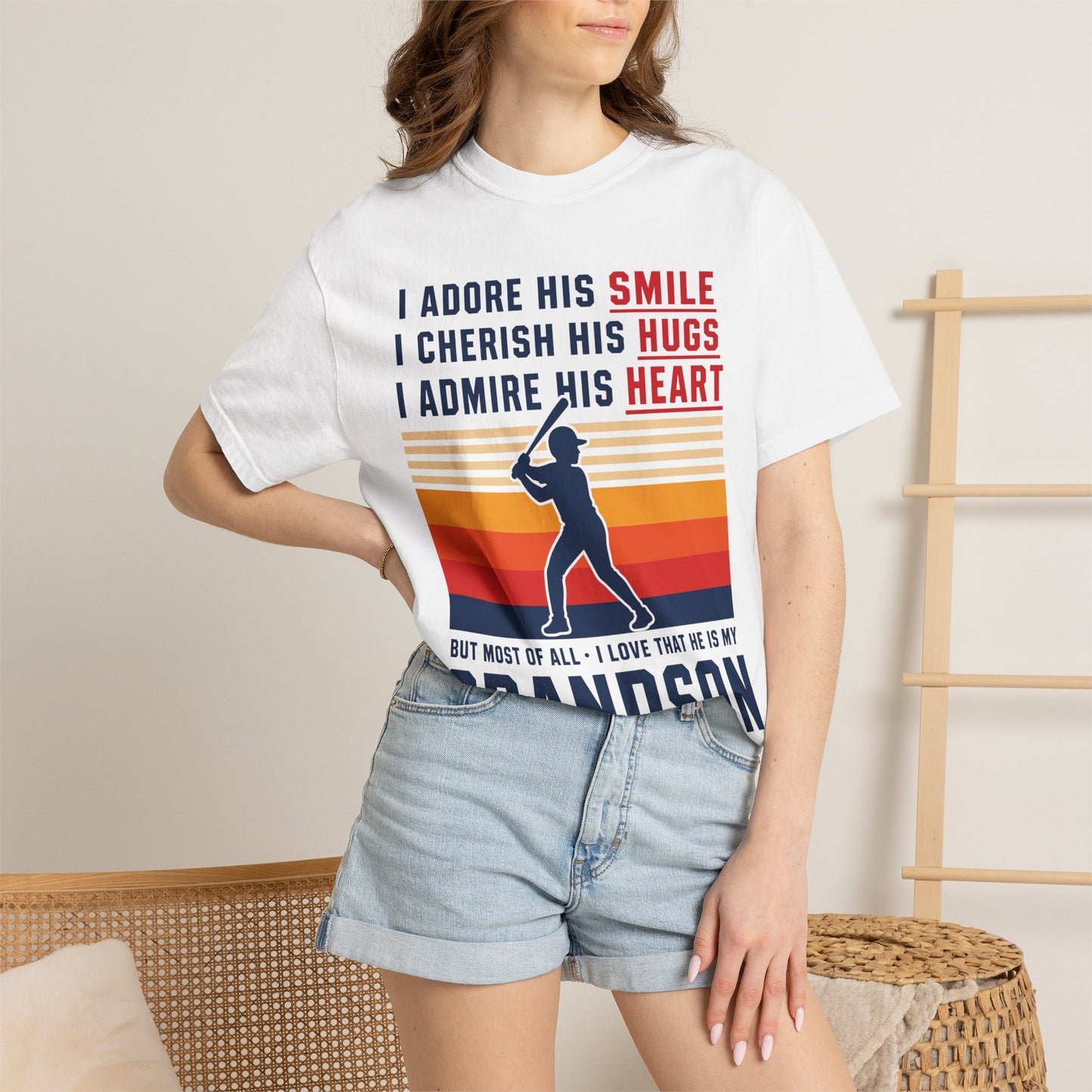 Grandma's Baseball Heart T-Shirt