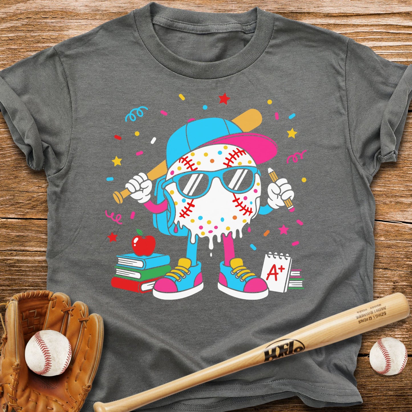 Back to School Baseball Dude Kids