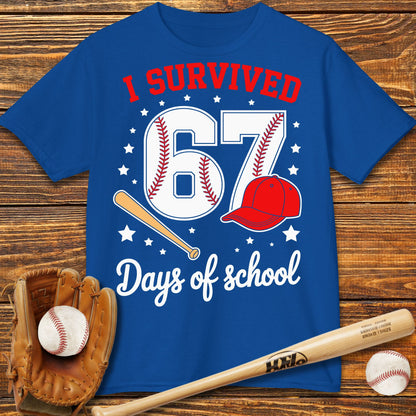 I Survived 67 Days of School Kids T-Shirt