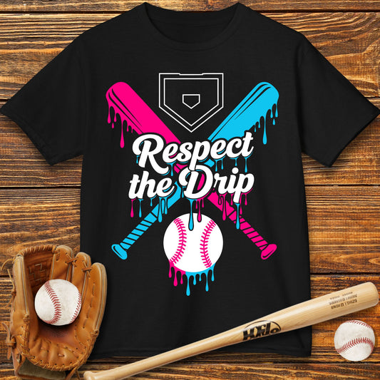Respect The Drip Baseball Kids T-Shirt