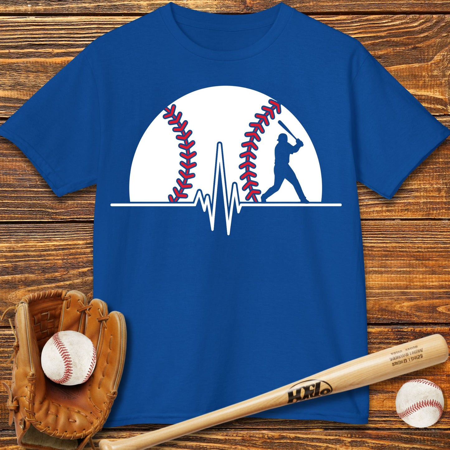 Baseball Heartbeat Kids T-Shirt