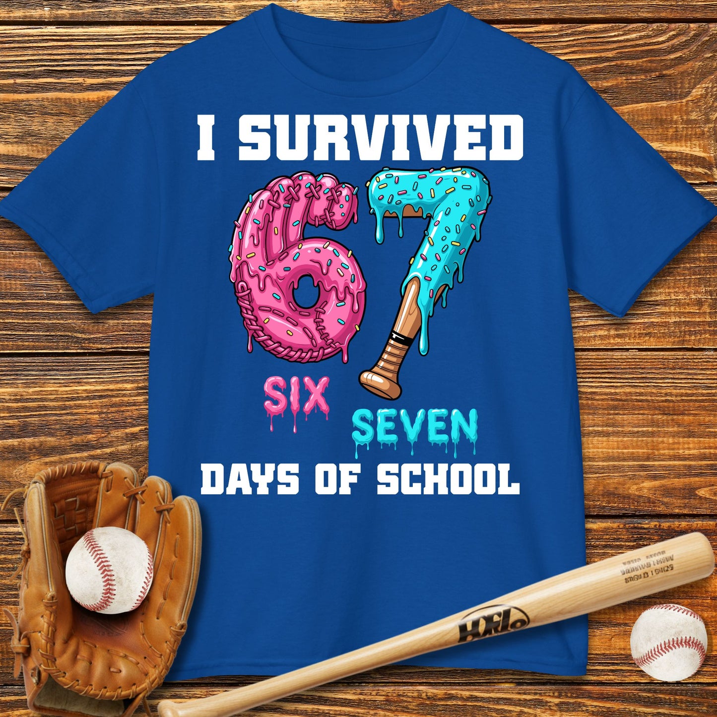 I Survived 67 Days of School Kids T-Shirt
