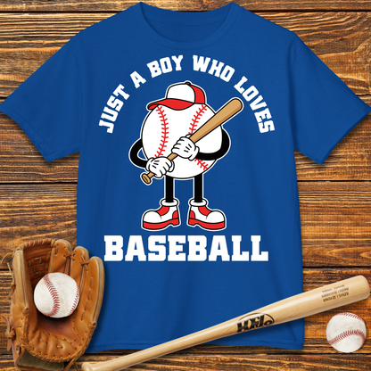 Boy Who Loves Baseball Kids T-Shirt