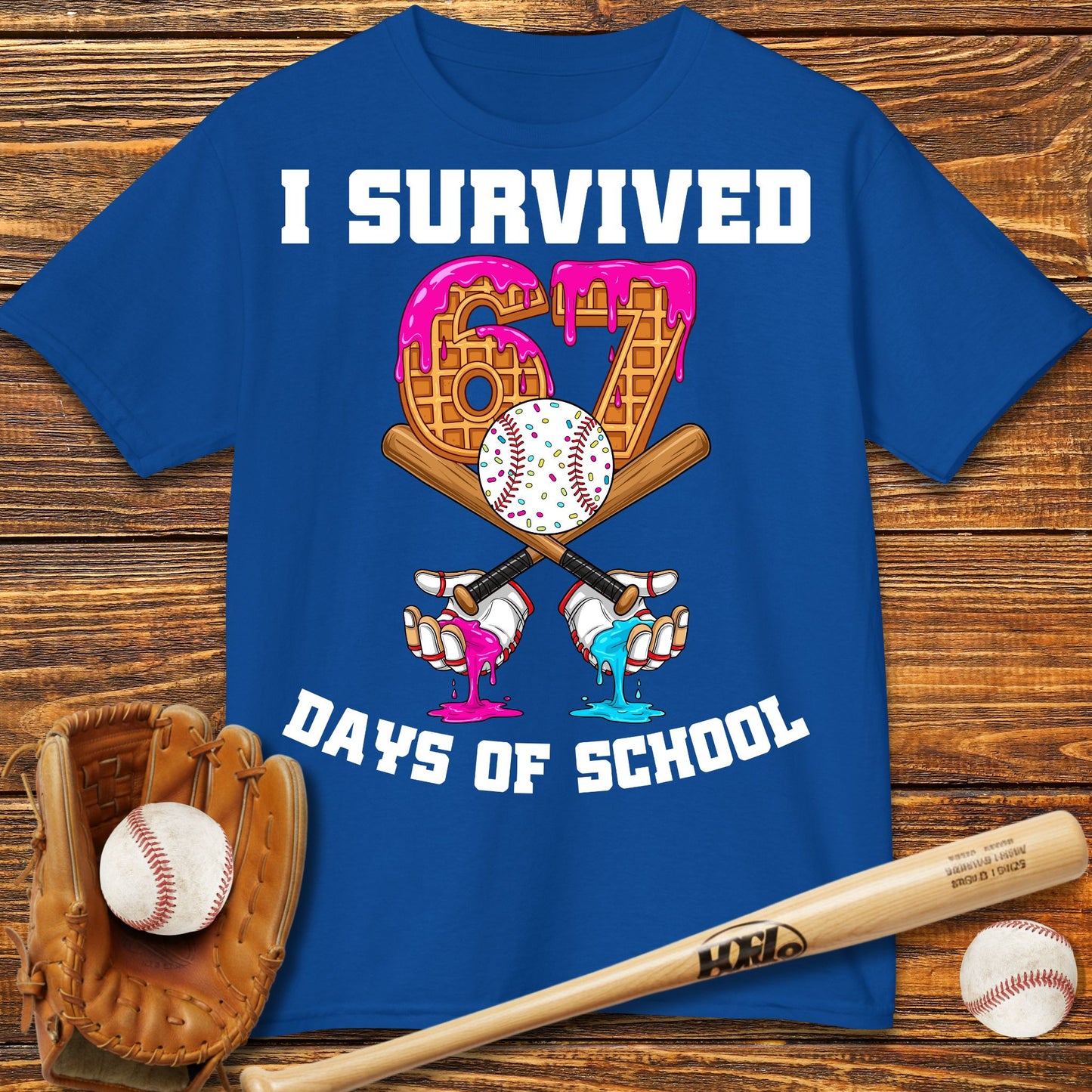 I Survived 67 Days of School Kids T-Shirt