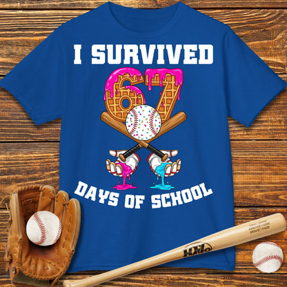 I Survived 67 Days of School Kids T-Shirt