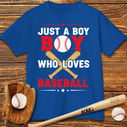 Boy Who Loves Baseball Kids T-Shirt