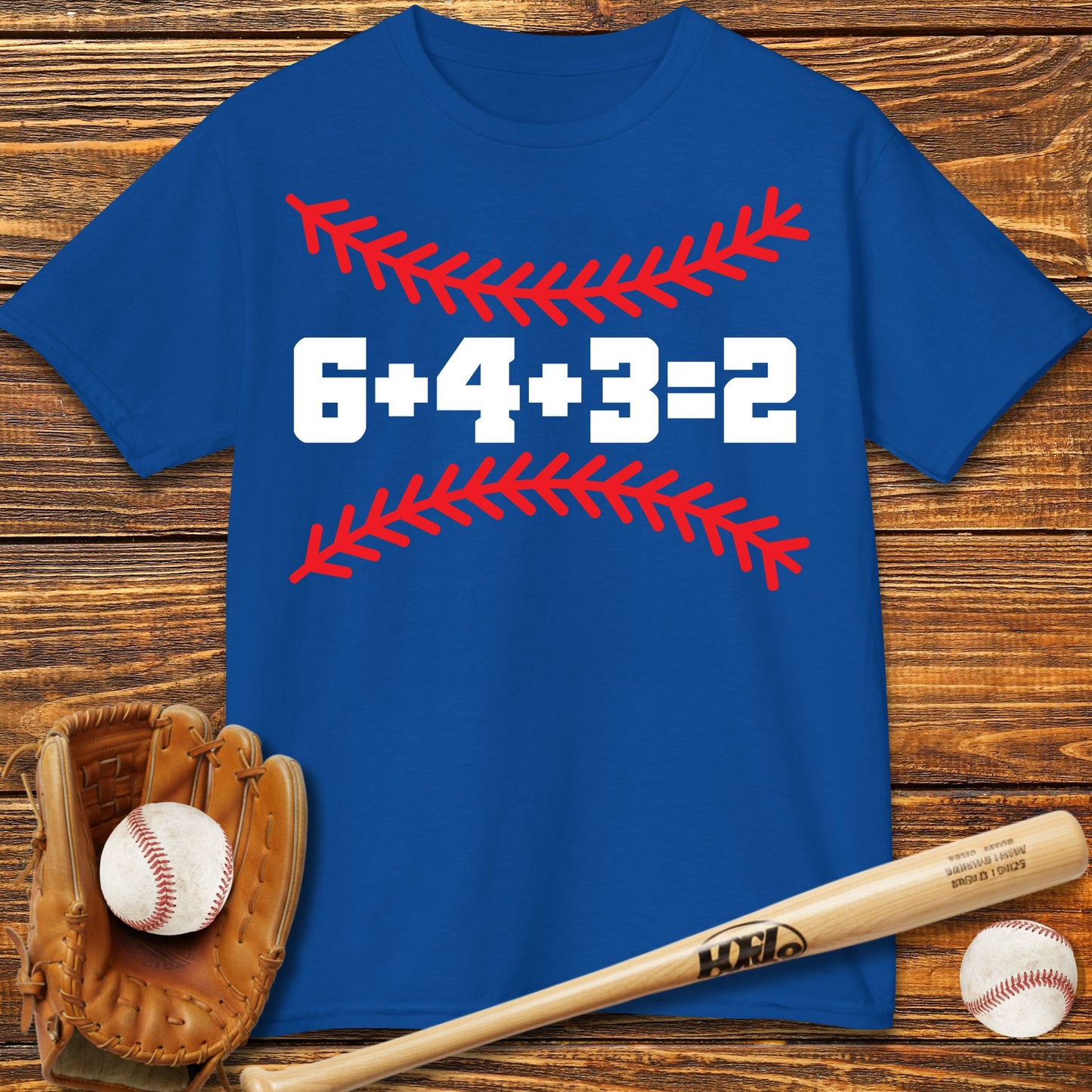 6 4 3 2 Double Play Kids T-Shirt