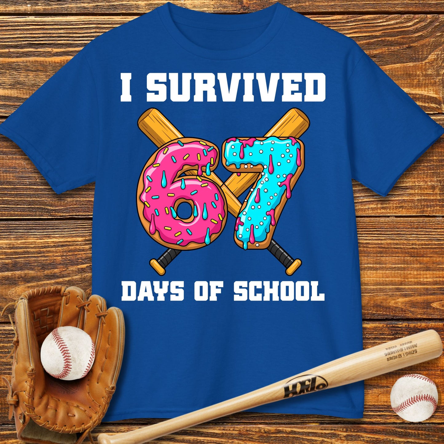 I Survived 67 Days of School Kids T-Shirt