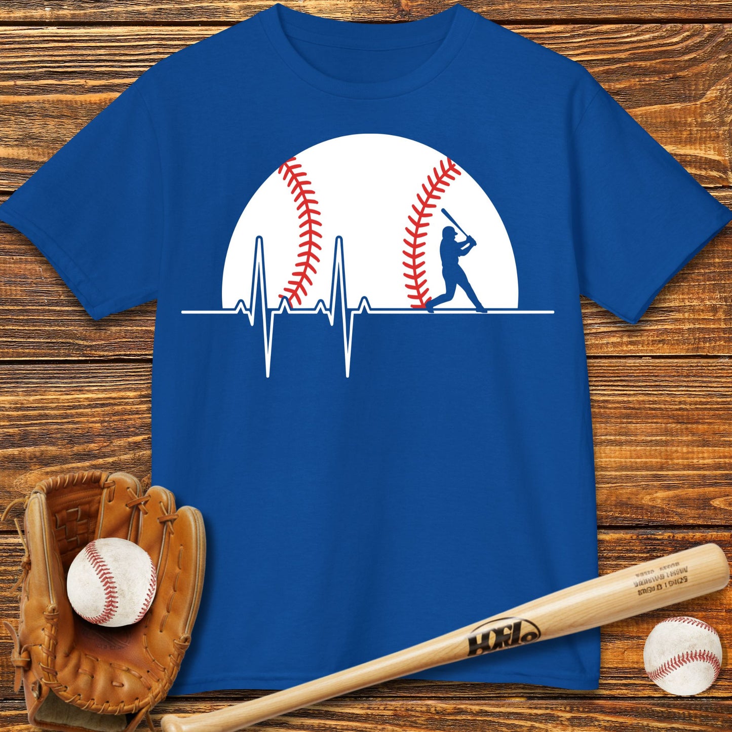 Baseball Heartbeat Kids T-Shirt