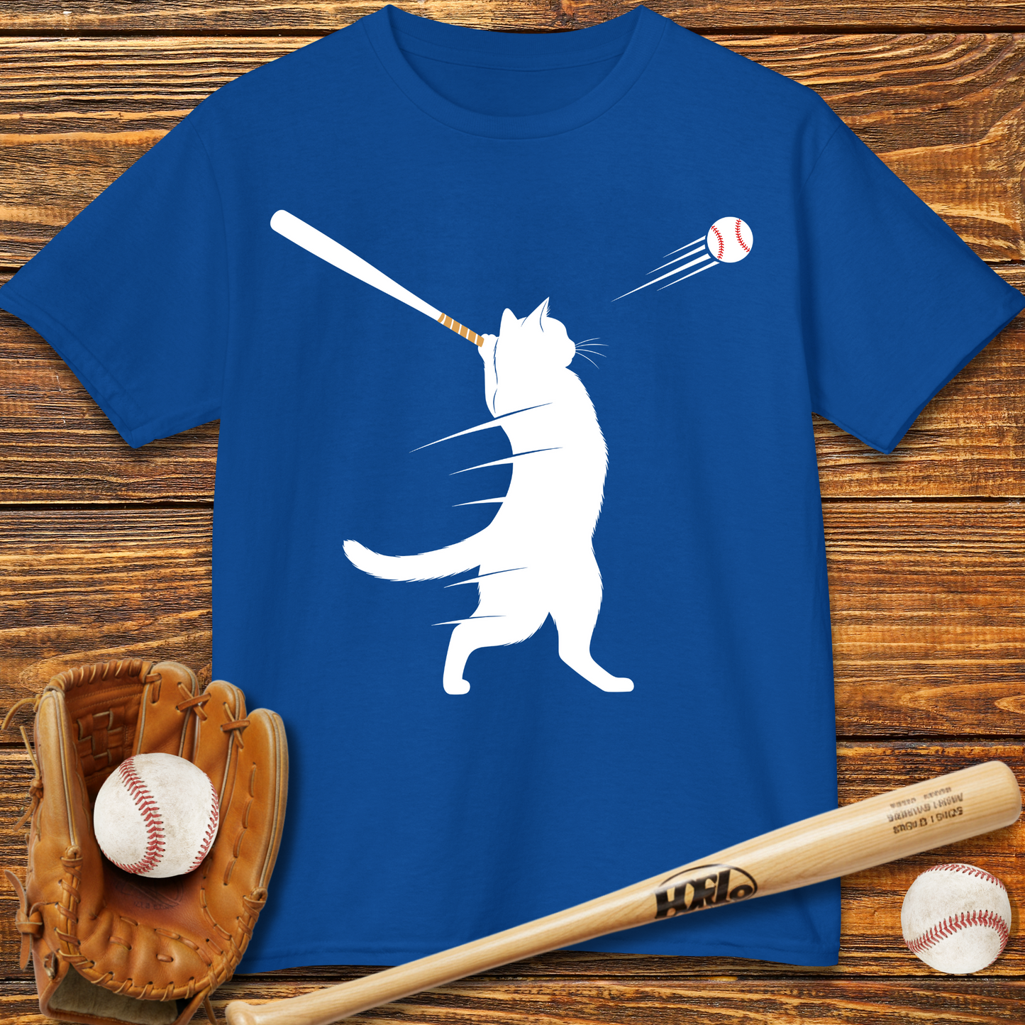 Cat Baseball Kids T-Shirt
