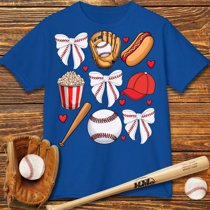 Red Coquette Bow Kids T-Shirt